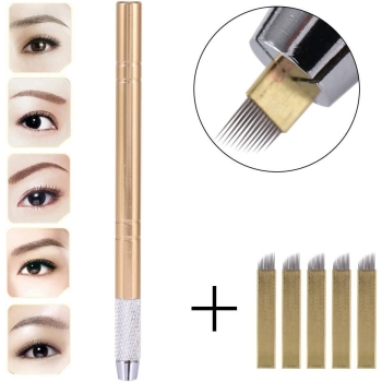 Pióro do tatuażu 3D microblading + 5 x igły 12 pinów [222200006910]